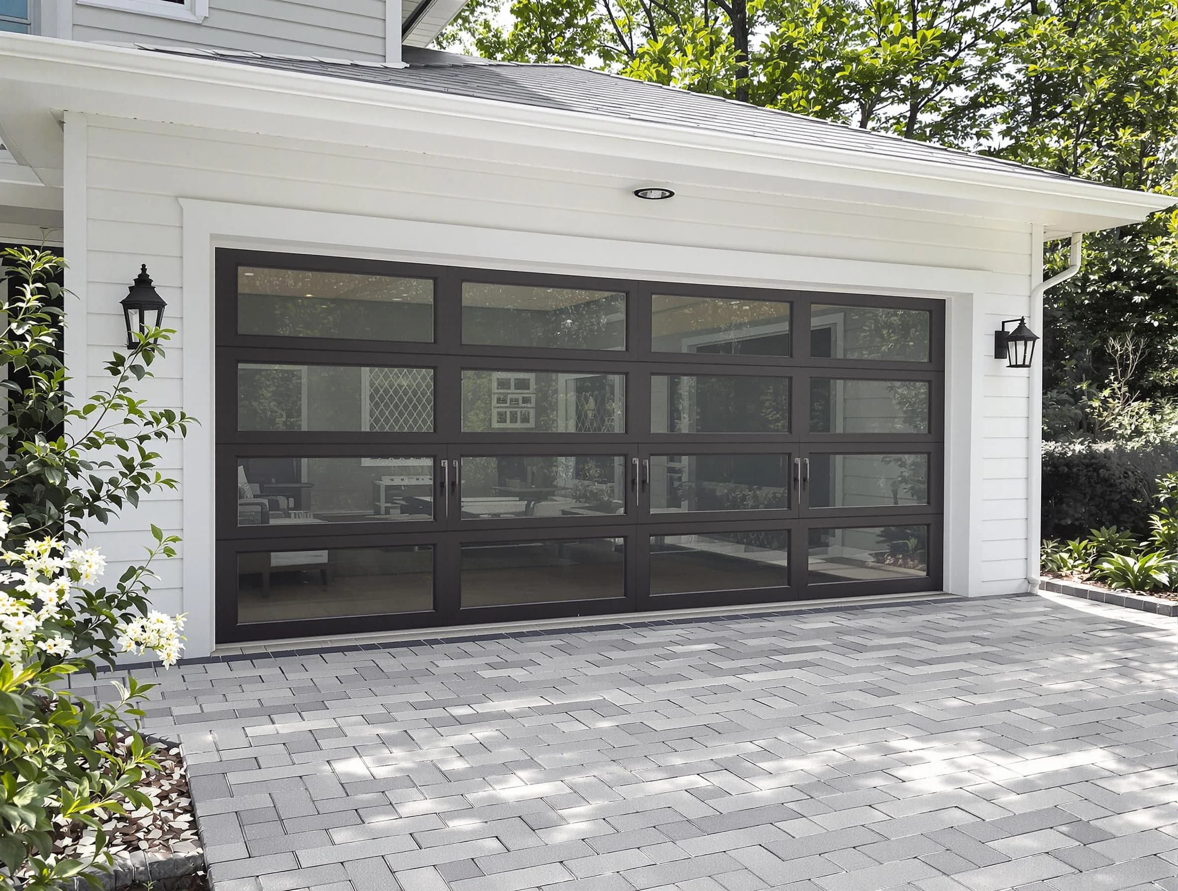 Lake Land'Or Garage Door Repair design specialist presenting custom garage door options to Lake Land'Or homeowner
