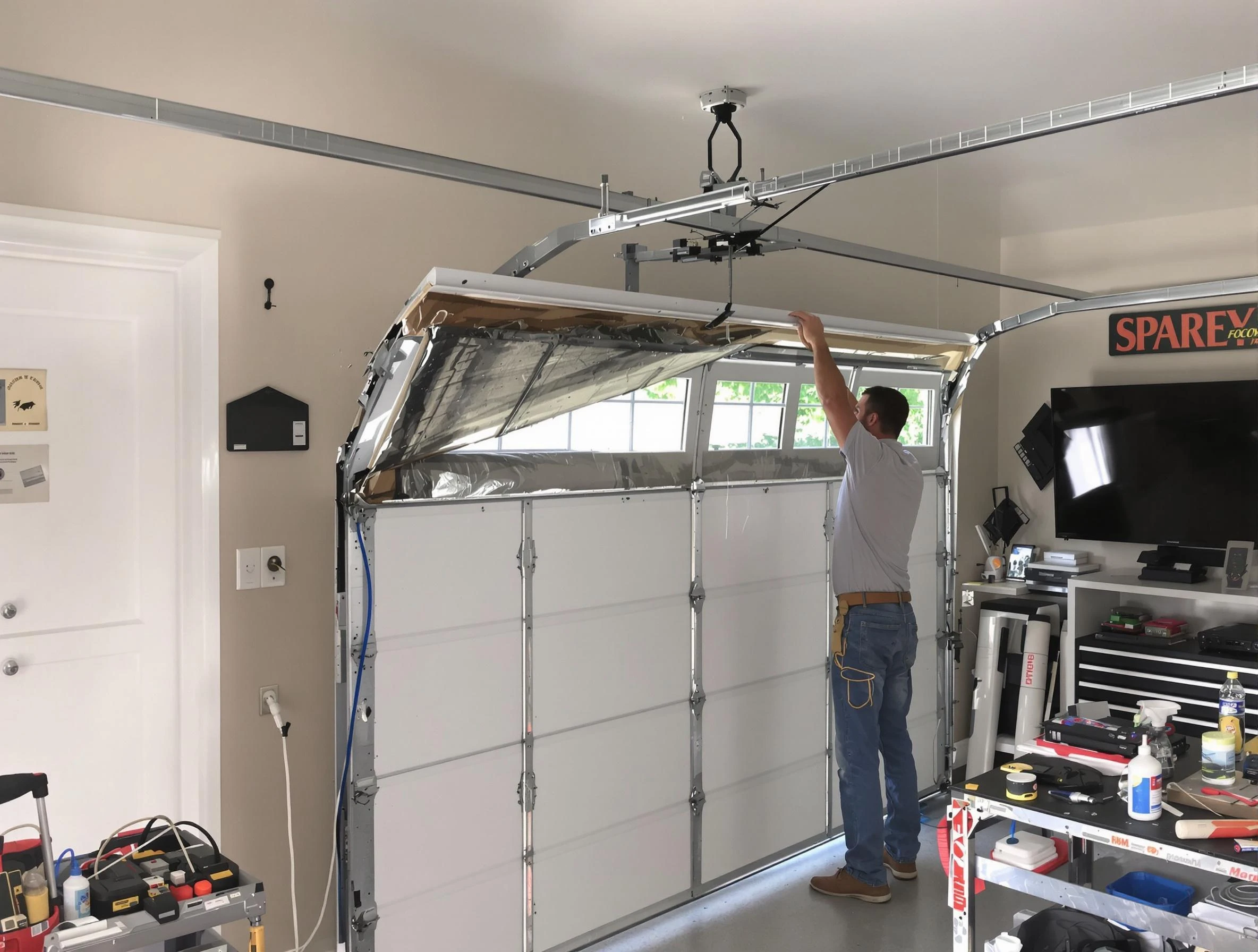 Garage door section replacement by Lake Land'Or Garage Door Repair in Lake Land'Or